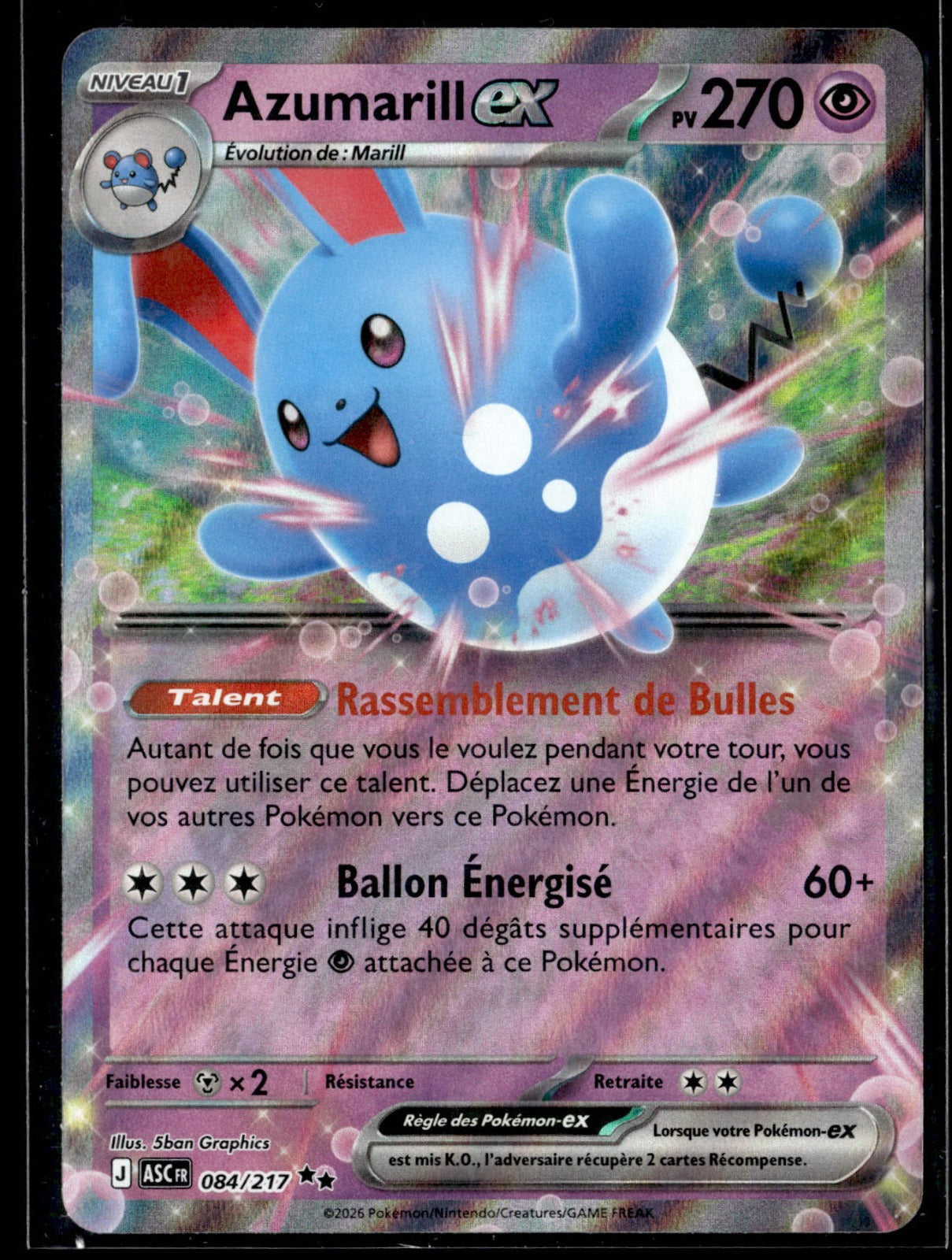 Azumarill ex (ASC 084)  - Héros Transcendants
