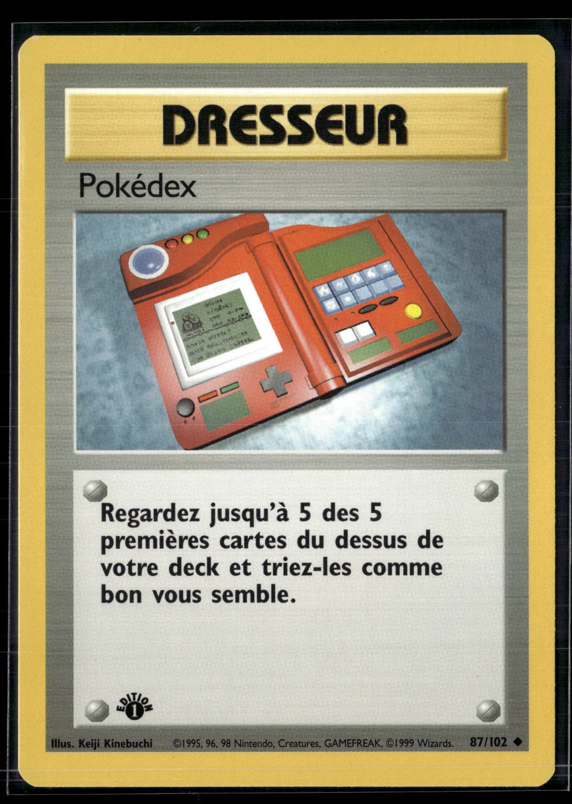 Pokédex Peu Commune Set de Base 87 EXC