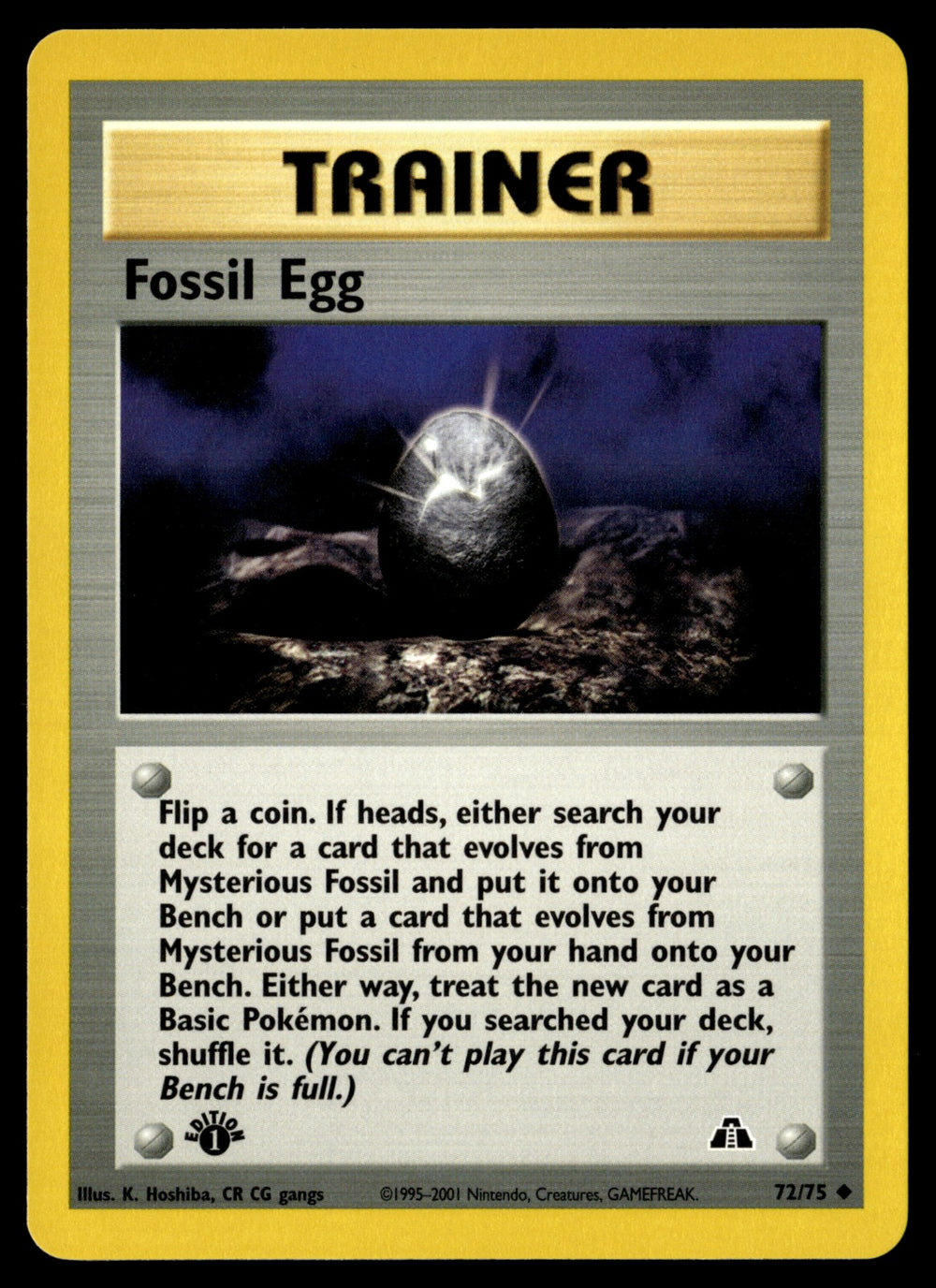 Fossil Egg 72/75 - NM