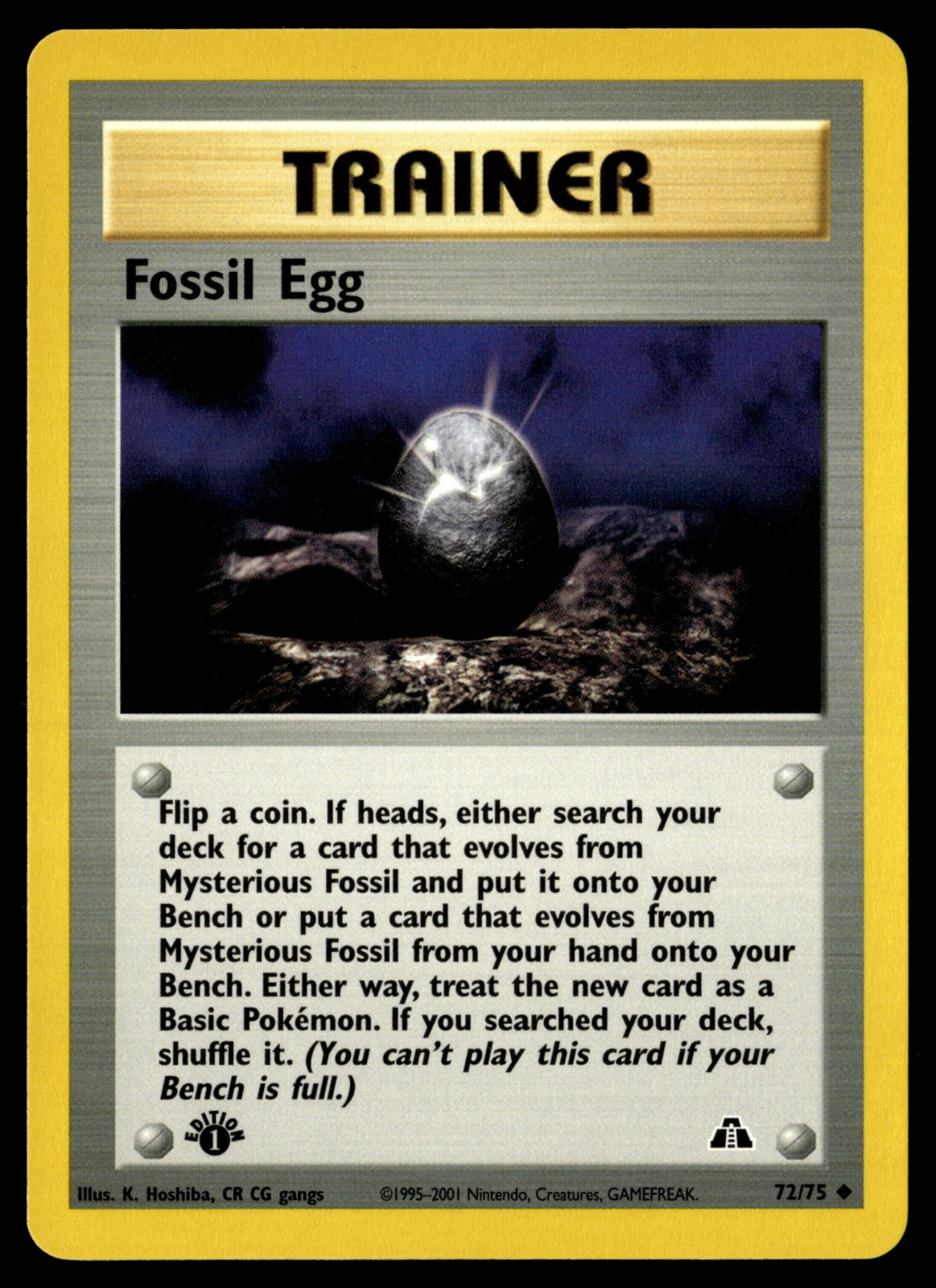 Fossil Egg 72/75 - NM