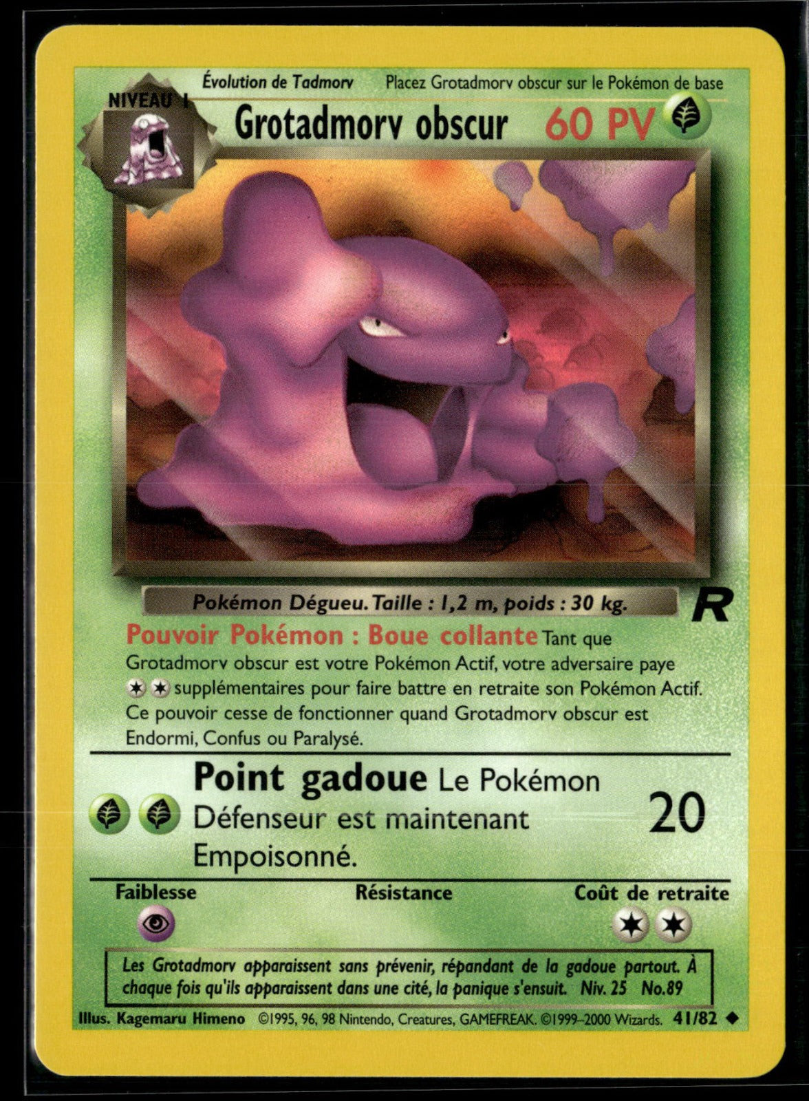 Grotadmorv obscur Peu Commune Team Rocket 41 NM