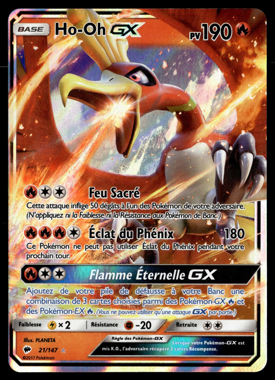Ho-Oh GX  Ombres Ardentes 21 EXC 