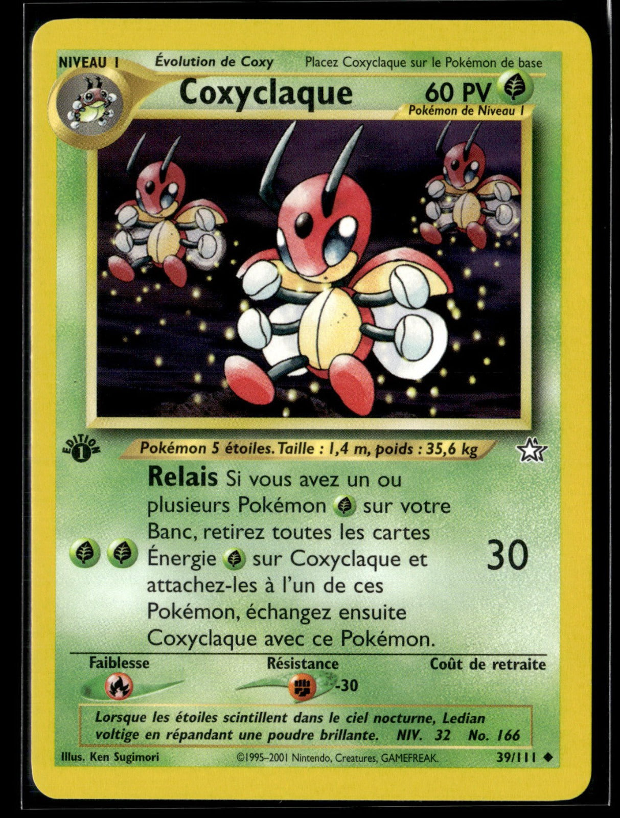 Coxyclaque Peu Commune Neo Genesis 39 NM