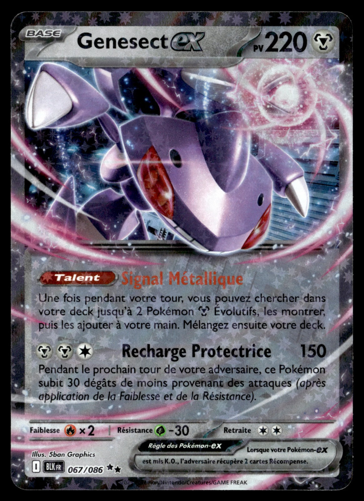 Genesect-ex  Foudre Noire 067 NM