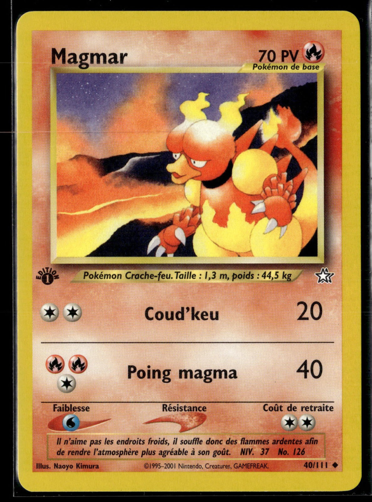Magmar Peu Commune Neo Genesis 40 NM