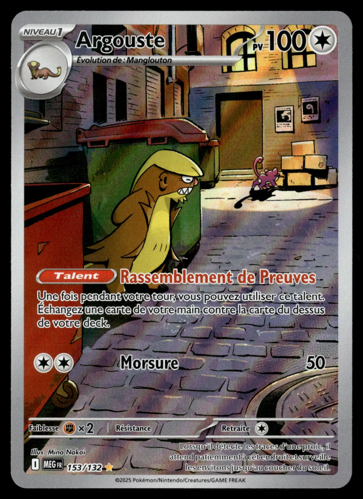 Argouste Illustration rare Méga-Évolution 153 NM