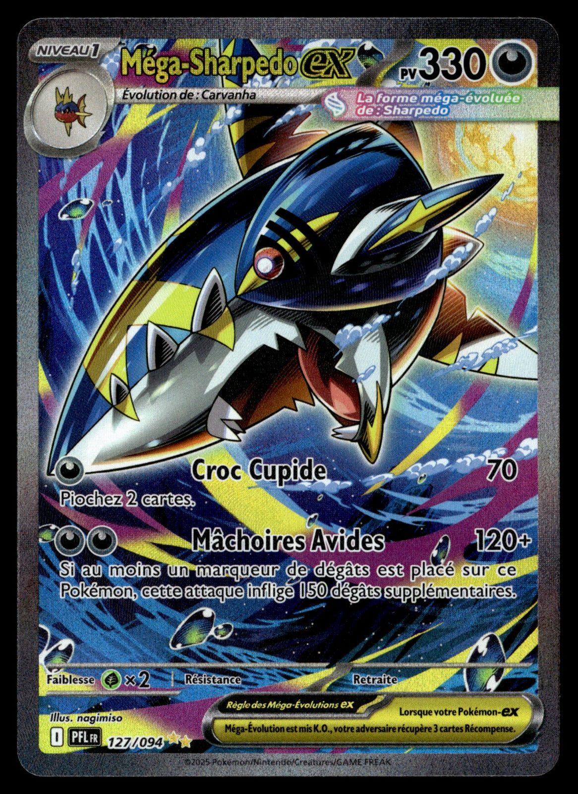 Méga-Sharpedo-ex ALT Flammes Fantasmagoriques 127 NM