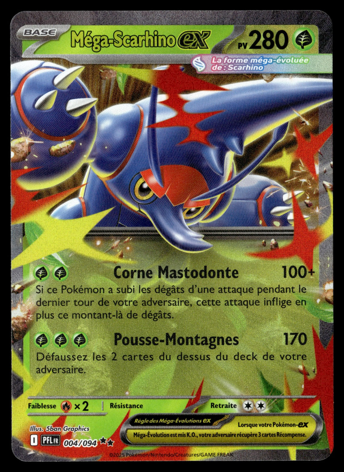 Méga-Scarhino-ex  Flammes Fantasmagoriques 004 NM