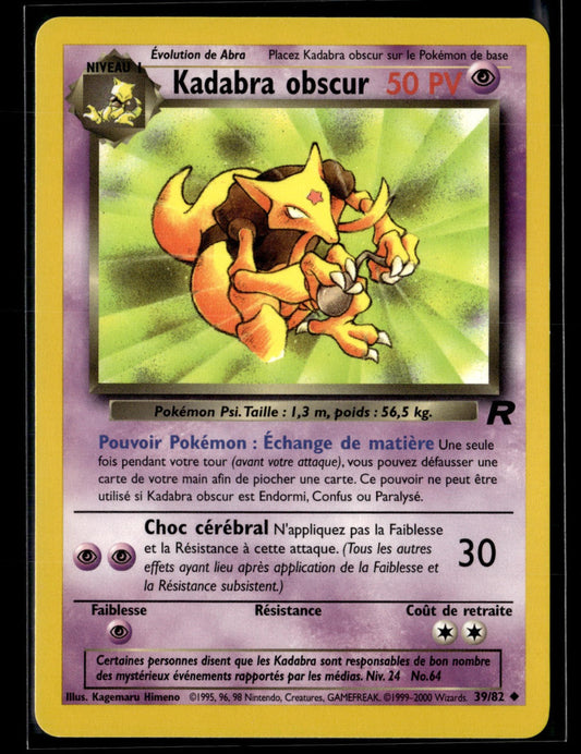 Kadabra obscur Peu Commune Team Rocket 39 NM
