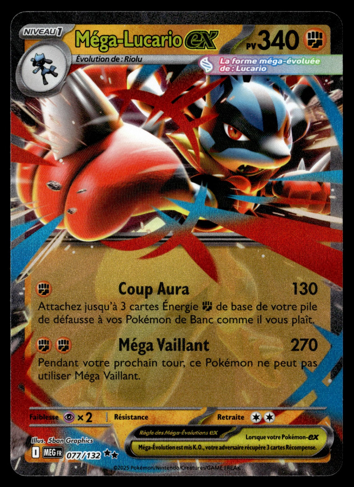 Méga-Lucario-ex  Méga-Évolution 077 NM