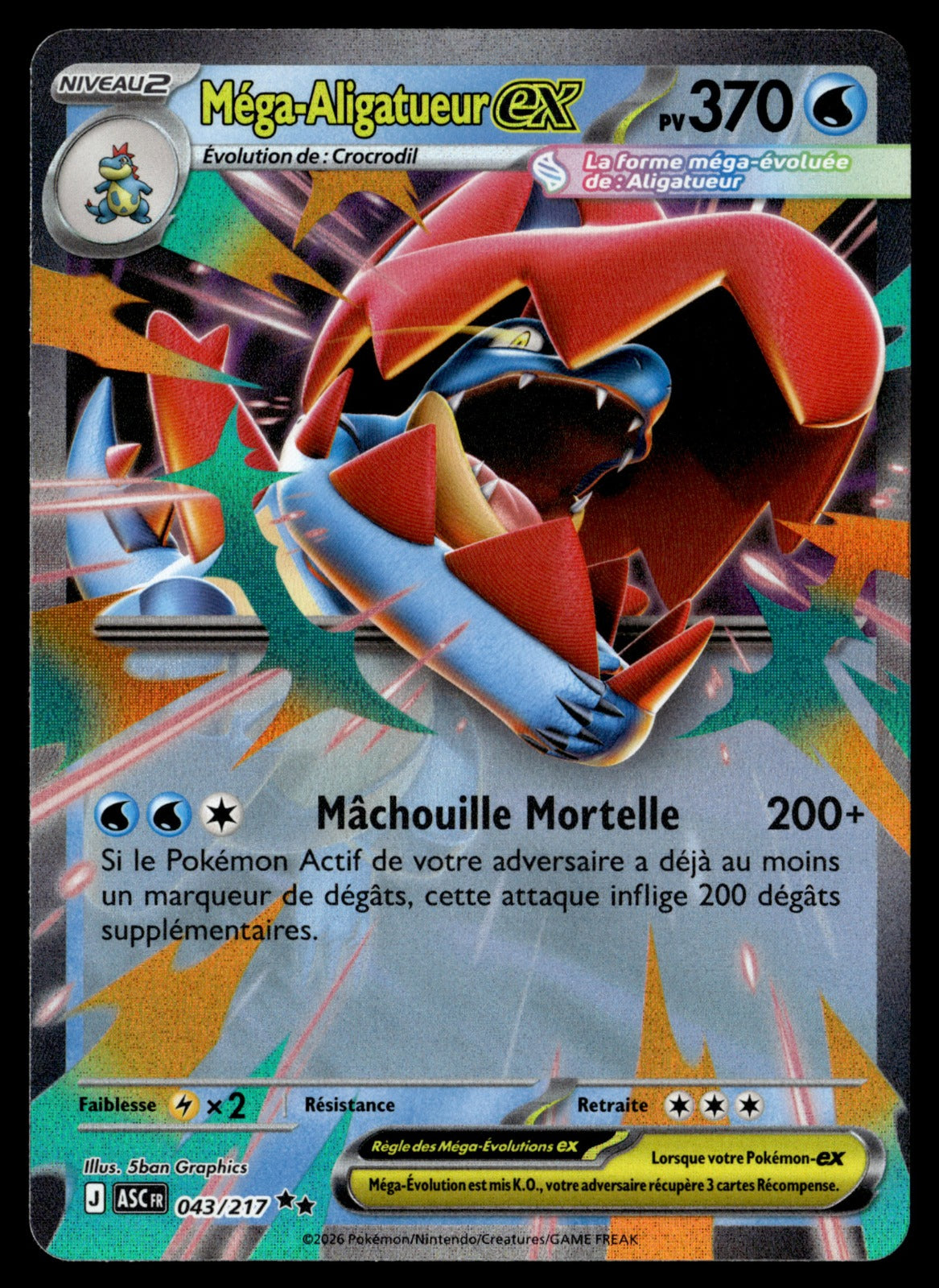 Méga-Aligatueur-ex Héros Transcendants 043/286 NM