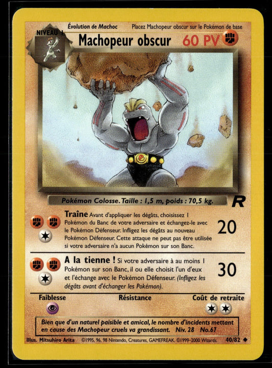 Machopeur obscur Peu Commune Team Rocket 40 NM