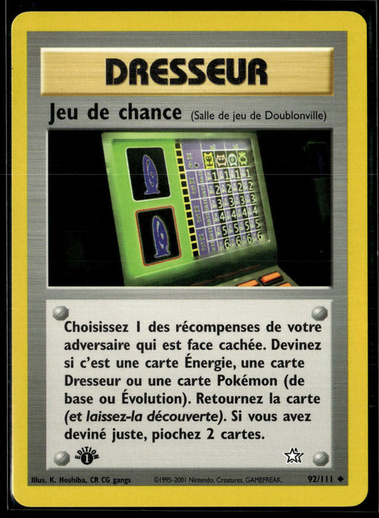Jeu de chance Peu Commune Neo Genesis 92 NM