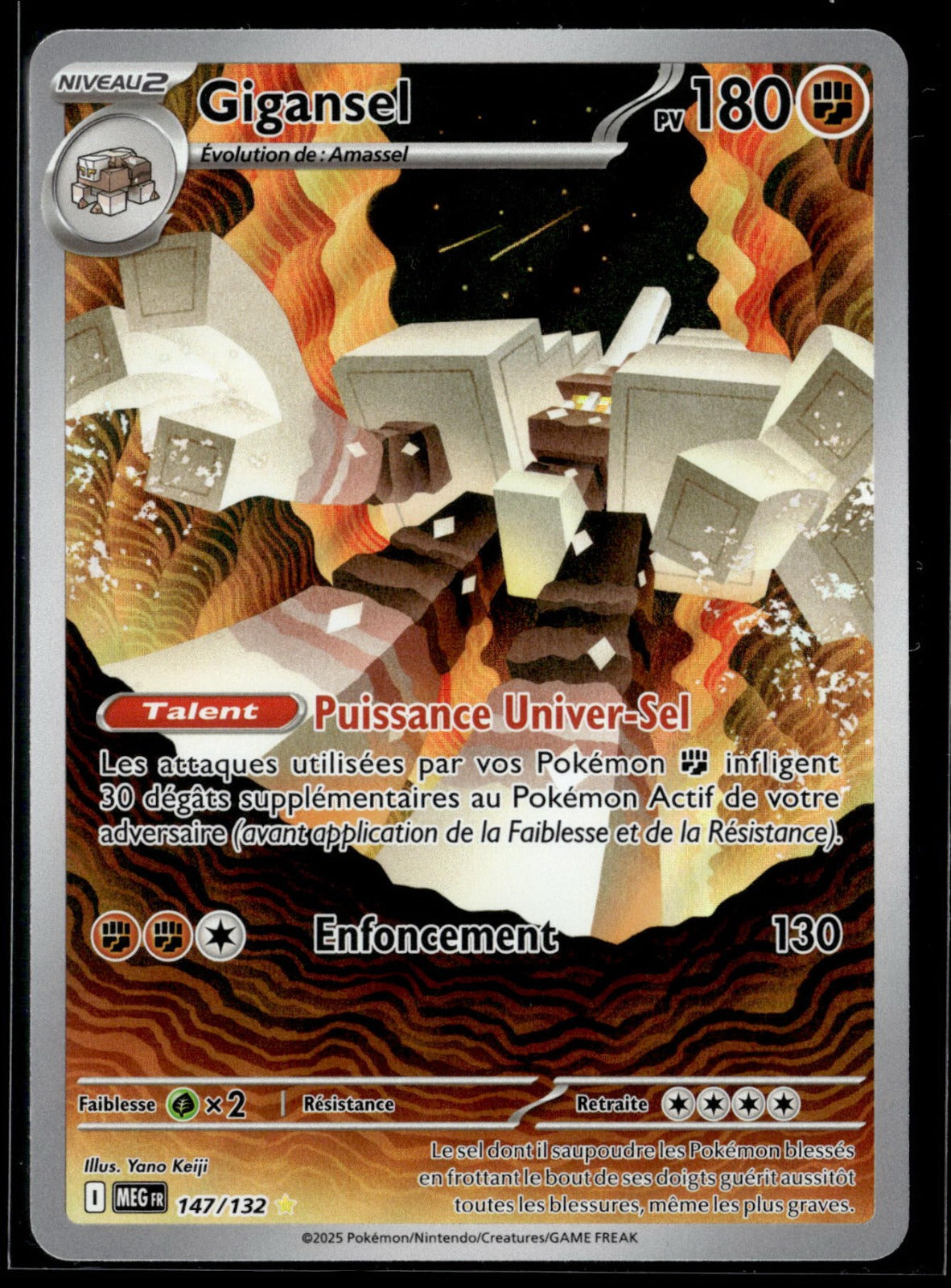 Gigansel Illustration rare Méga-Évolution 147 NM