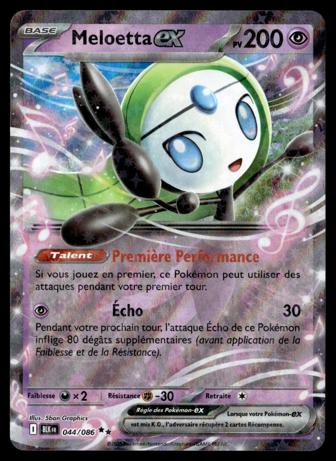Meloetta-ex  Foudre Noire 044 NM