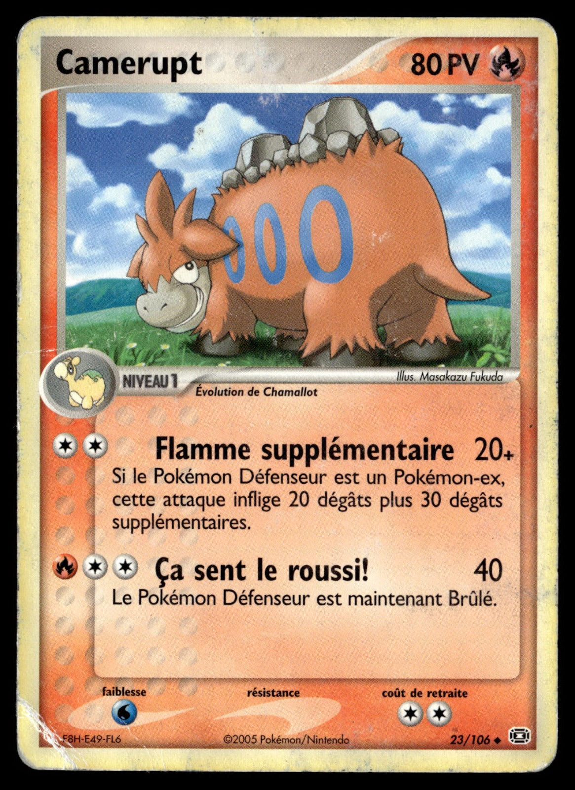 Camerupt Peu Commune EX Émeraude 23 HP