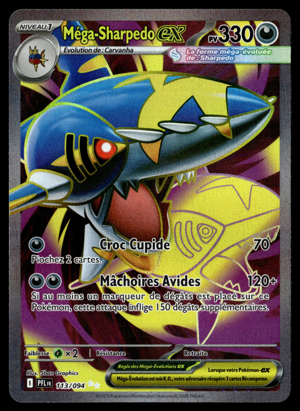 Méga-Sharpedo-ex 113/131 - NM