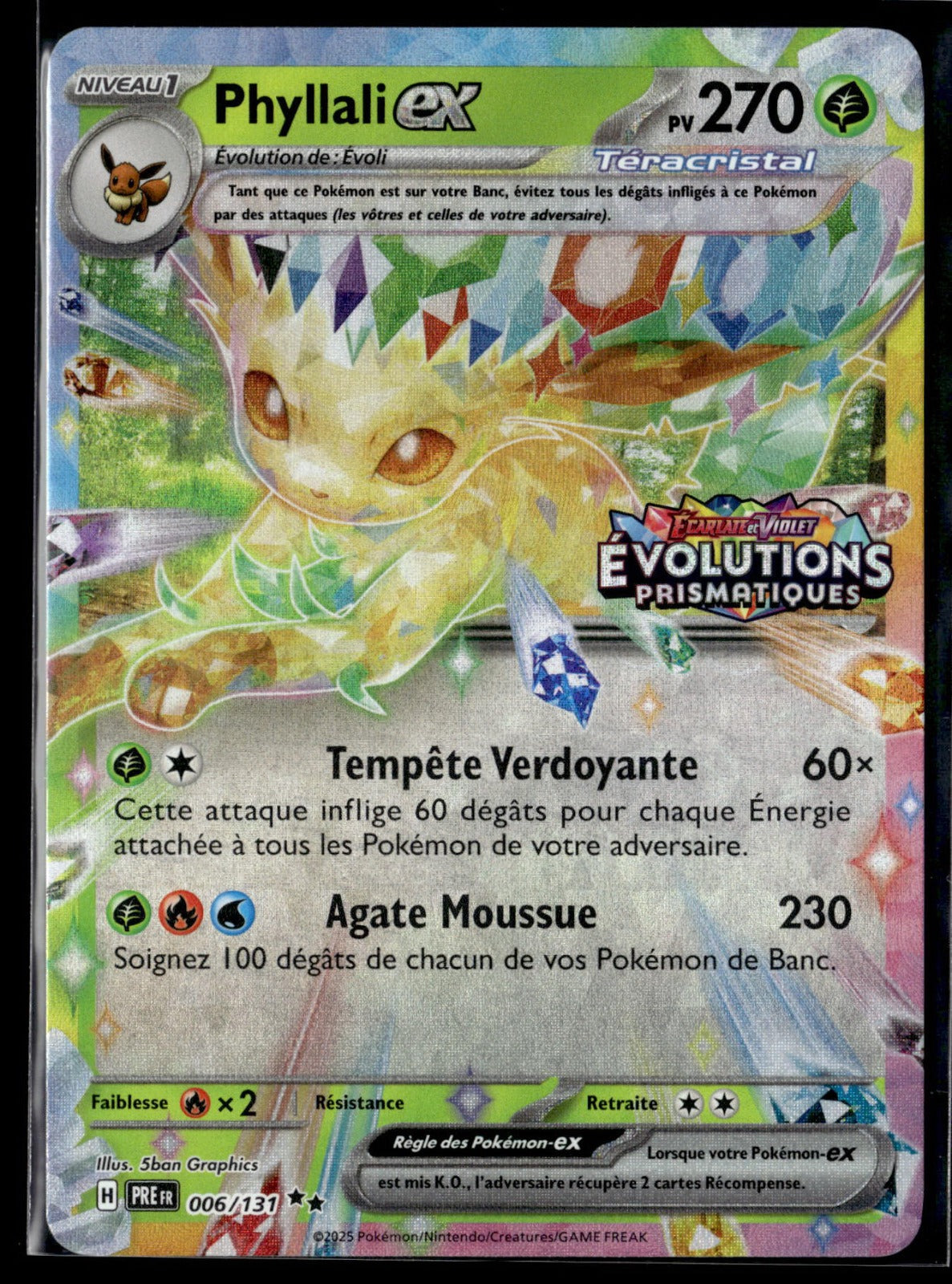 Phyllali-ex Double rare Évolutions Prismatiques 006 NM