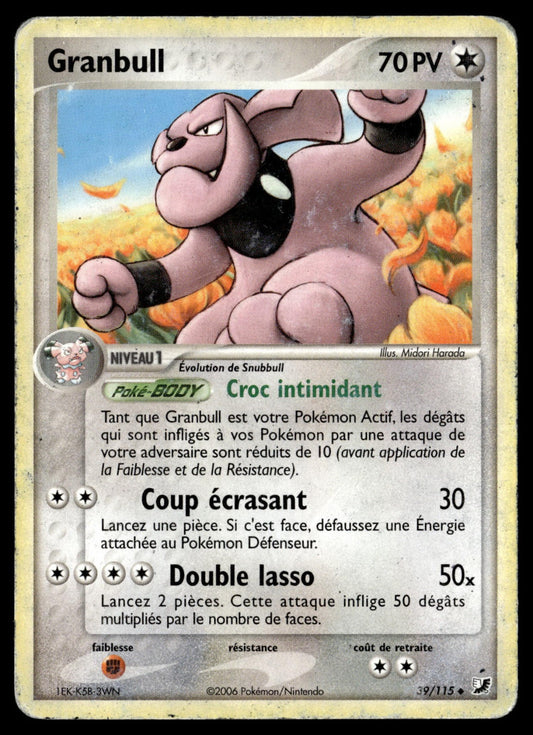 Granbull Peu Commune EX Forces Cachées 39 HP