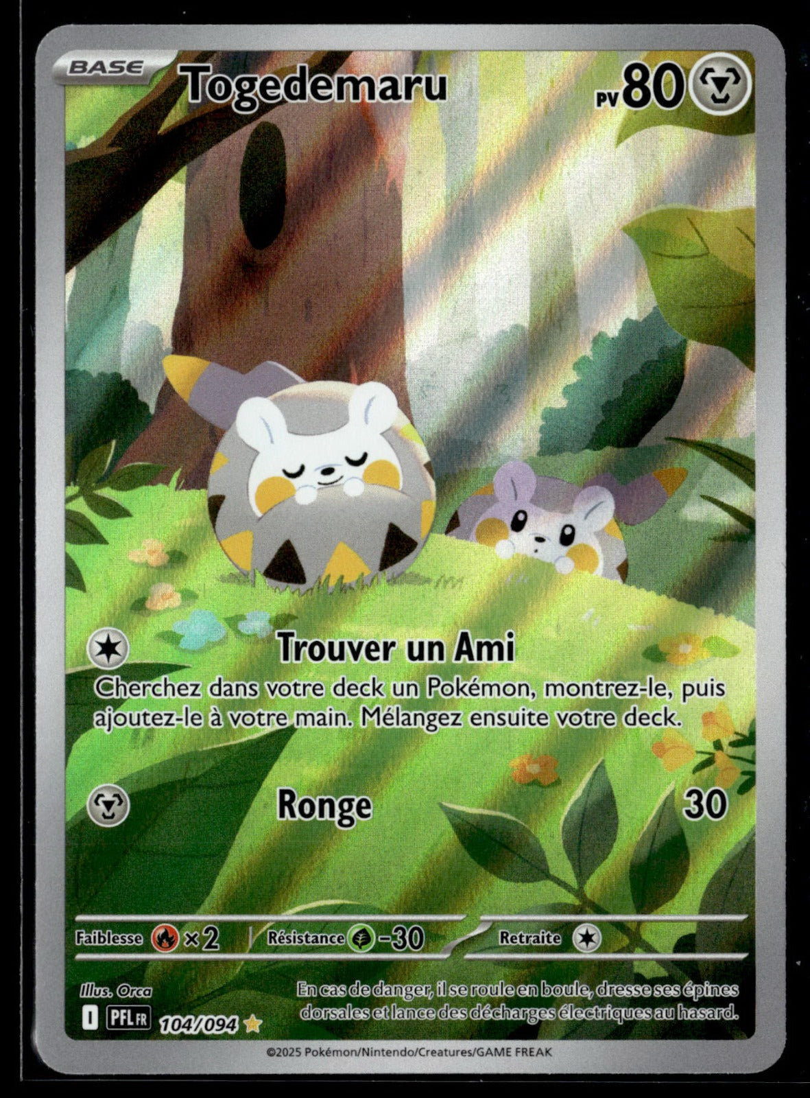 Togedemaru Illustration rare Flammes Fantasmagoriques 104 NM