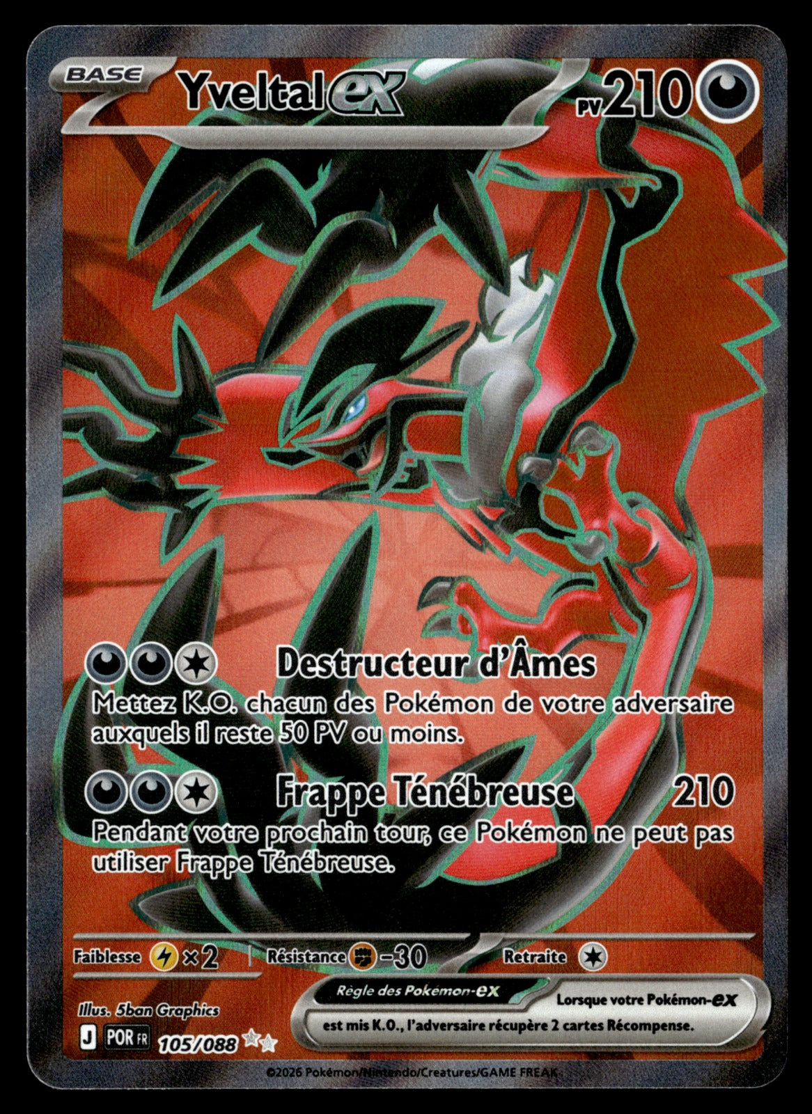 Yveltal-ex 105/124 - NM