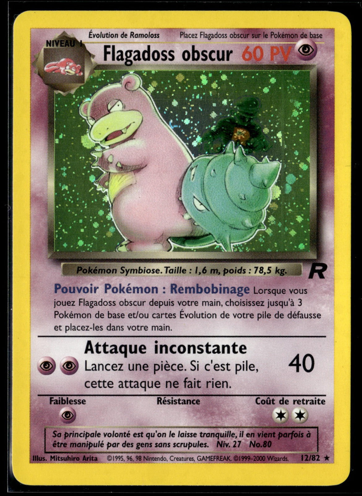 Flagadoss obscur Rare Team Rocket 29 NM