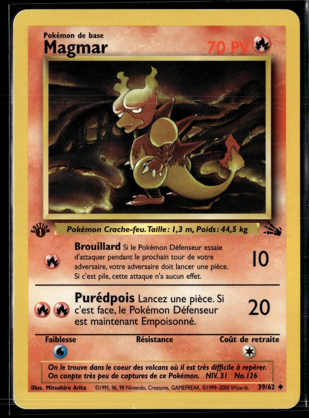 Magmar Peu Commune Fossile 39 EXC
