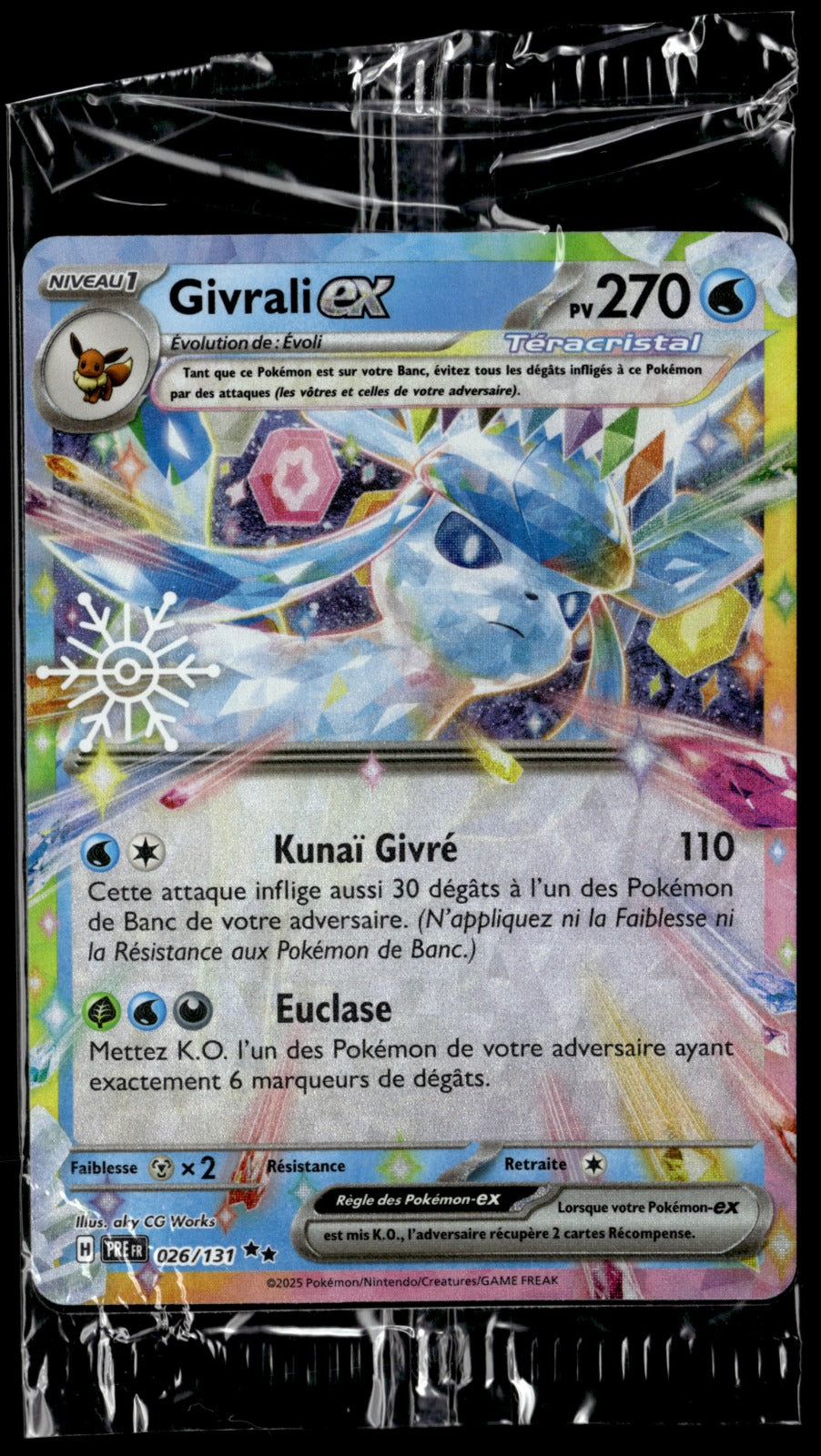 Carte Pokemon Givrali EX 026/131 FR Scellé Stamp 