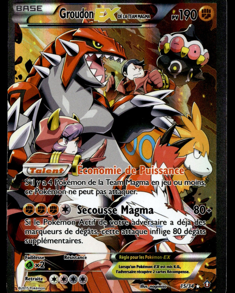 Groudon-EX de la Team Magma 15 - GOOD