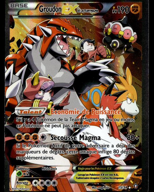 Groudon-EX de la Team Magma Double Danger 15 GOOD