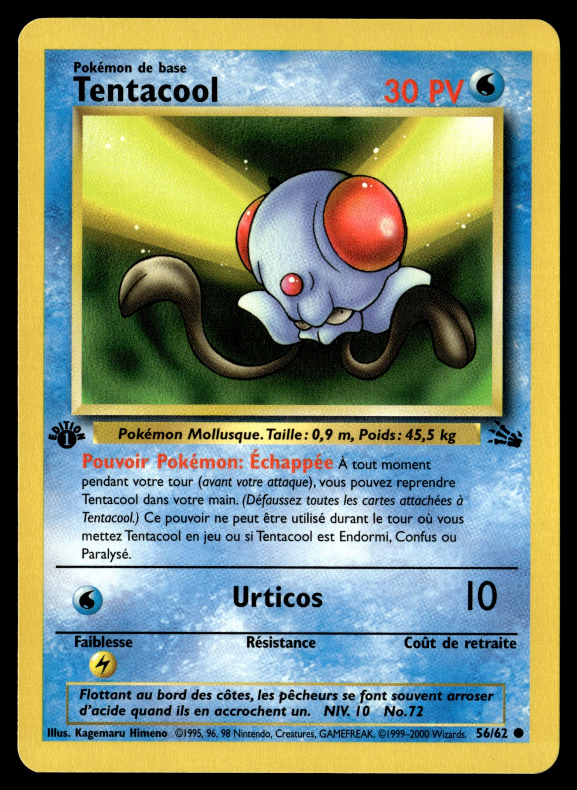 Tentacool 56/62 ed1 - NM
