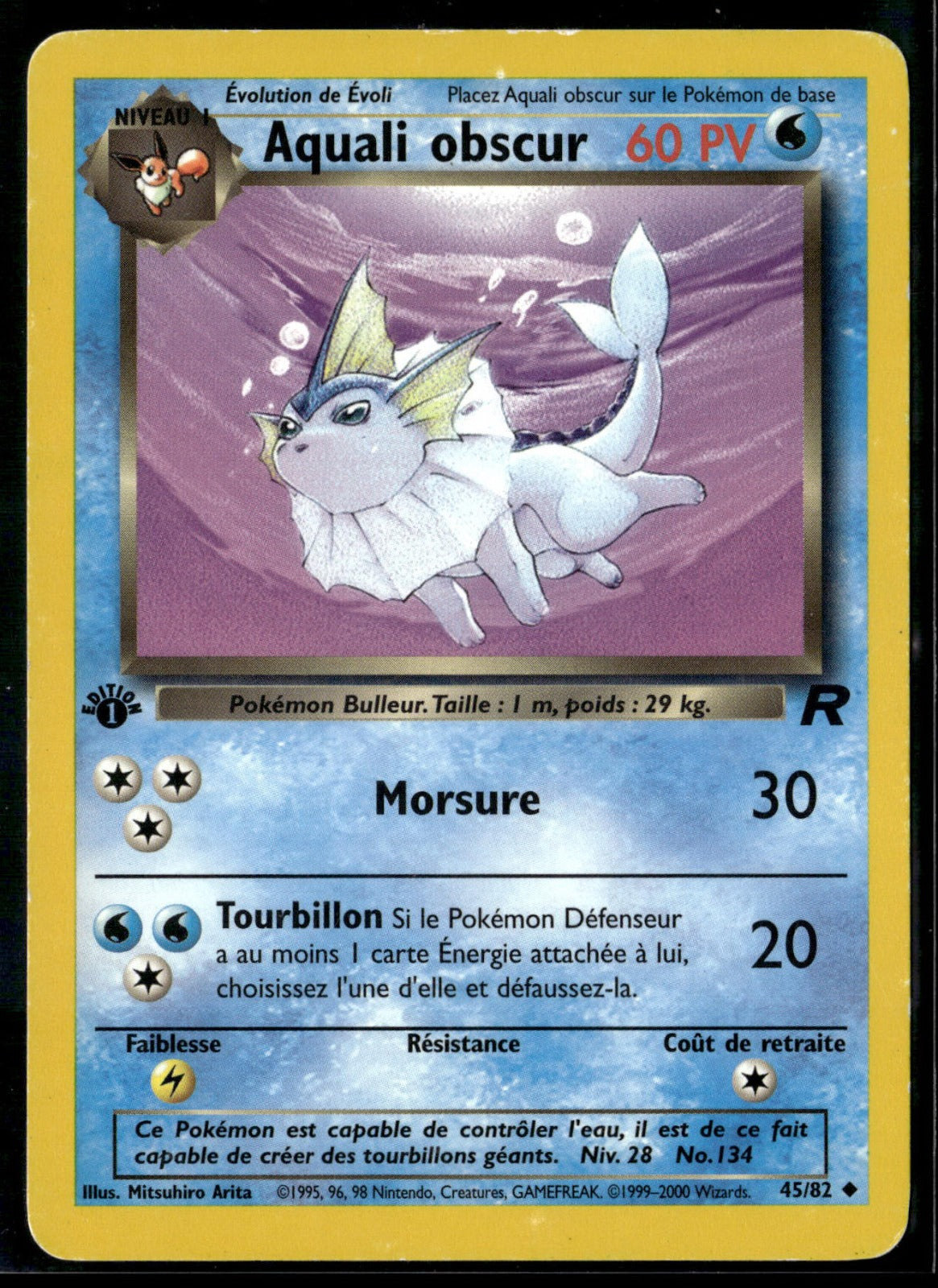 Aquali obscur Peu Commune Team Rocket 45 