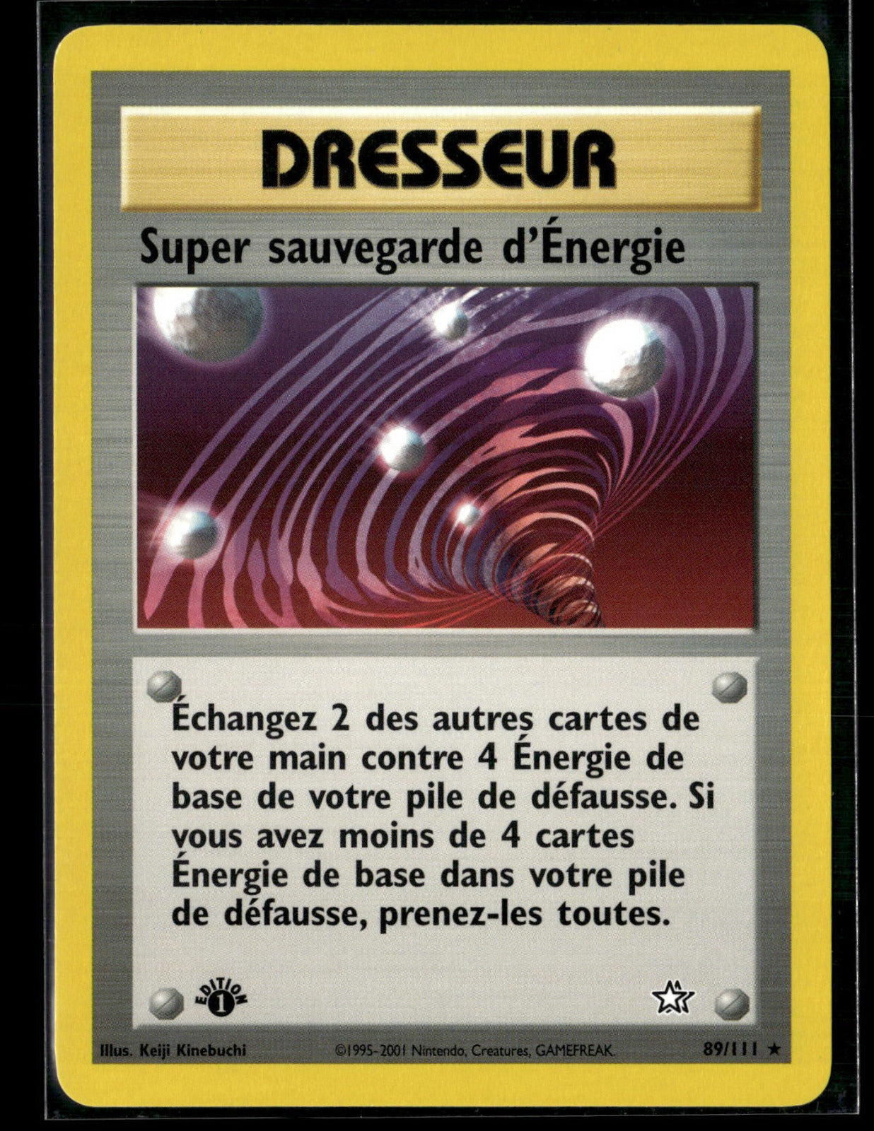 Super sauvegarde d'Énergie Rare Neo Genesis 89 NM