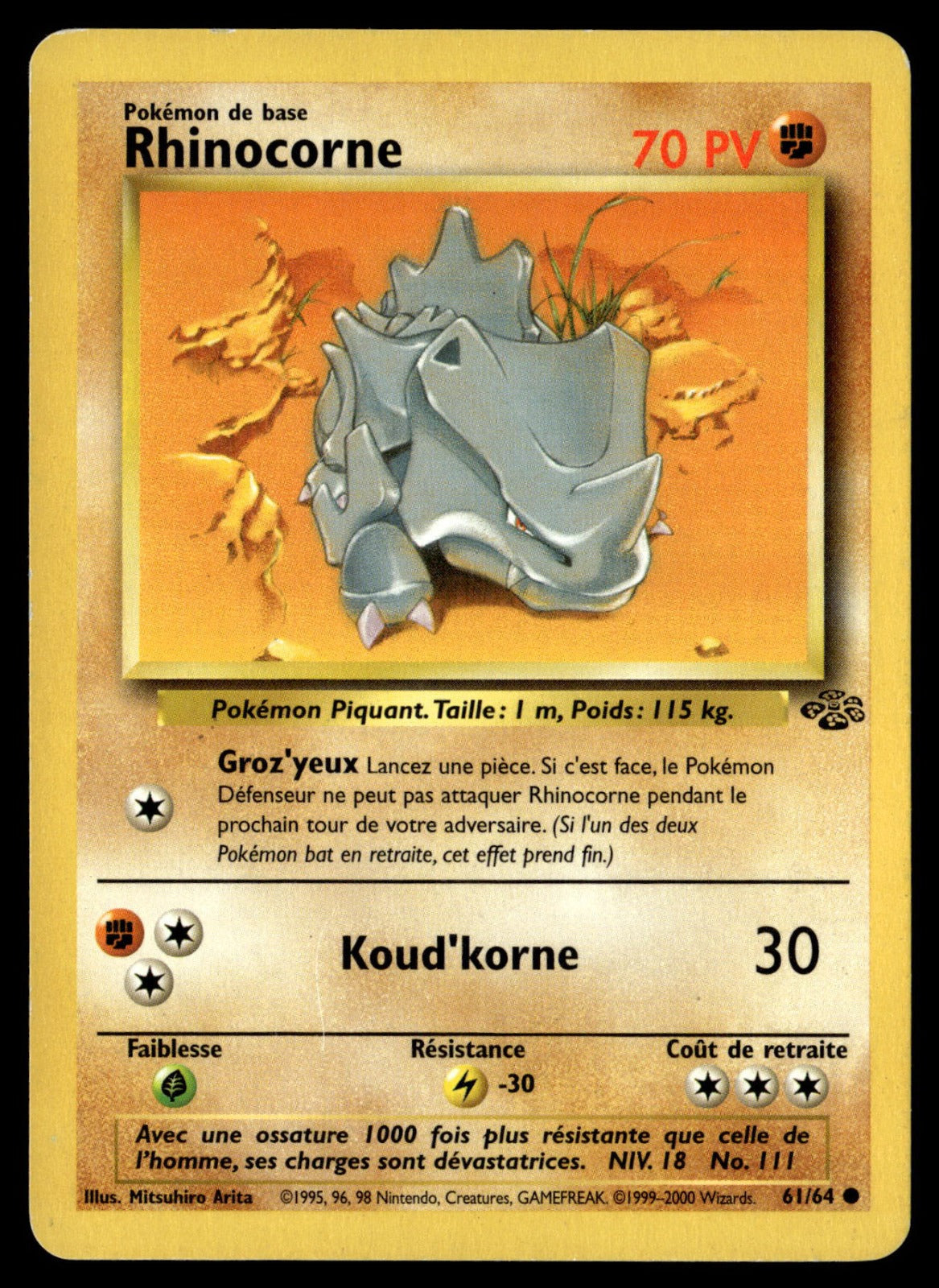 Rhinocorne Commune Jungle 61 GOOD