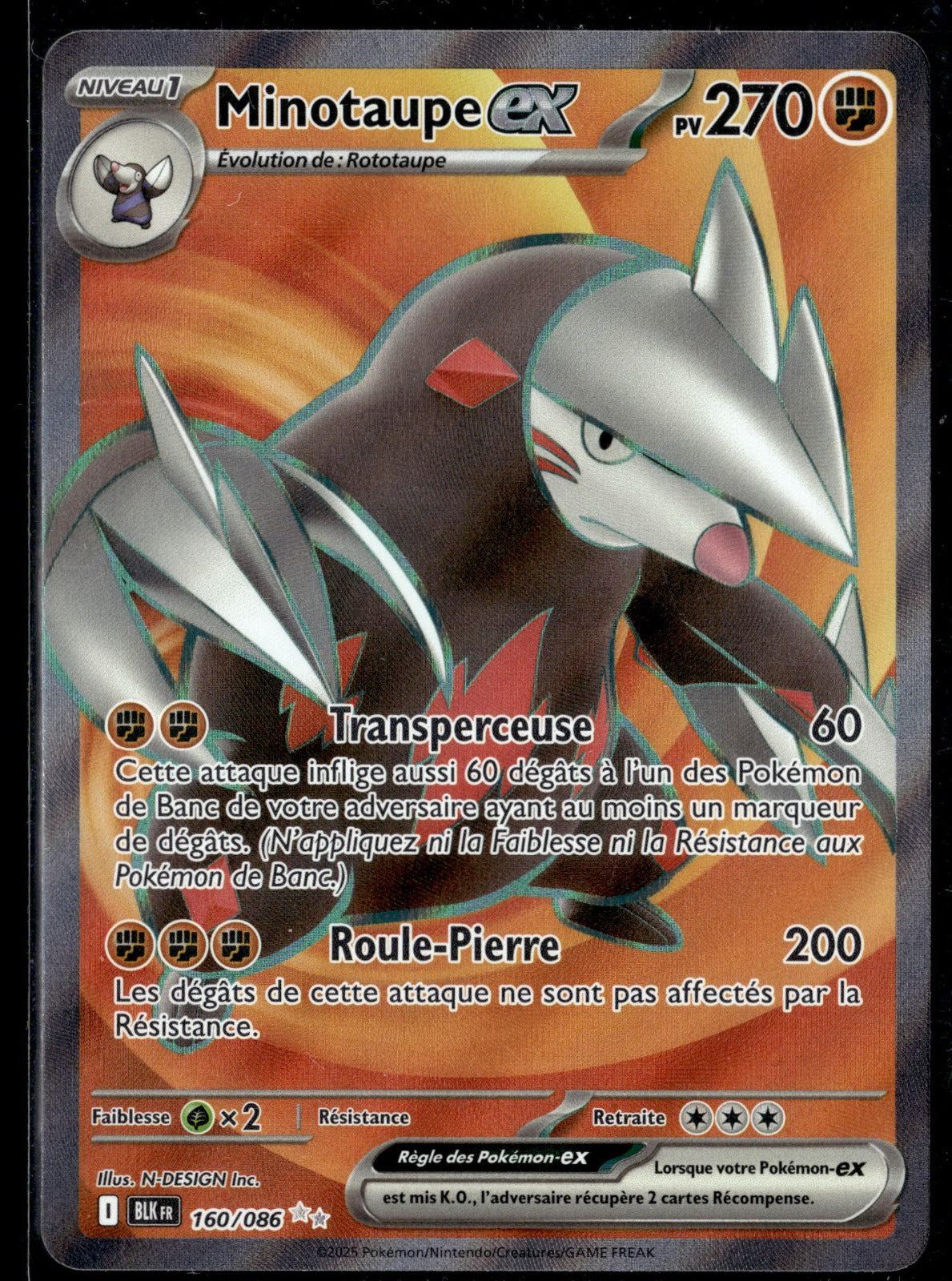 Minotaupe-ex Ultra Rare Foudre Noire 160 NM