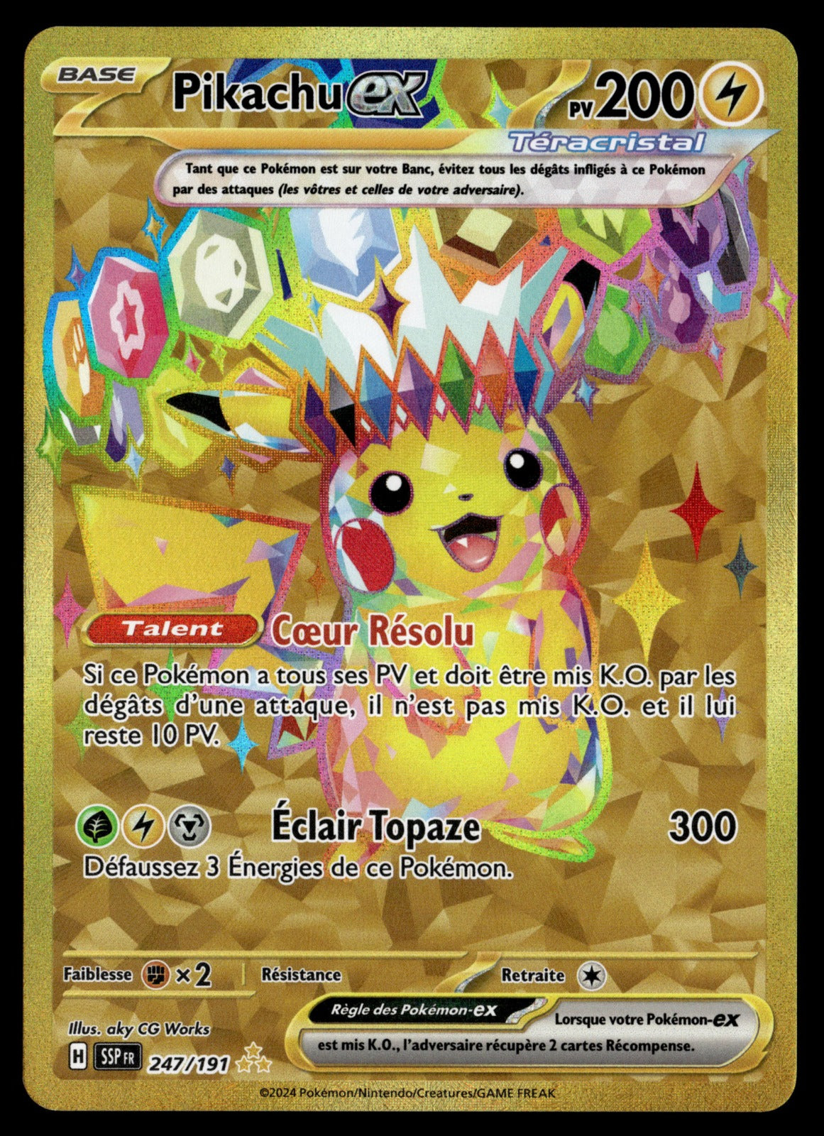 Pikachu-ex Étincelles Déferlantes 247/252 NM