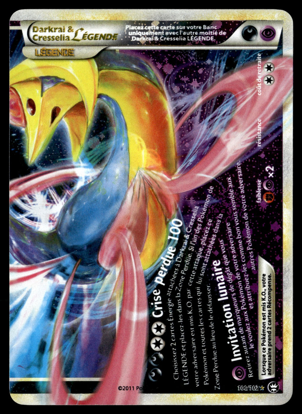 Darkrai & Cresselia LÉGENDE 100/102 - NM