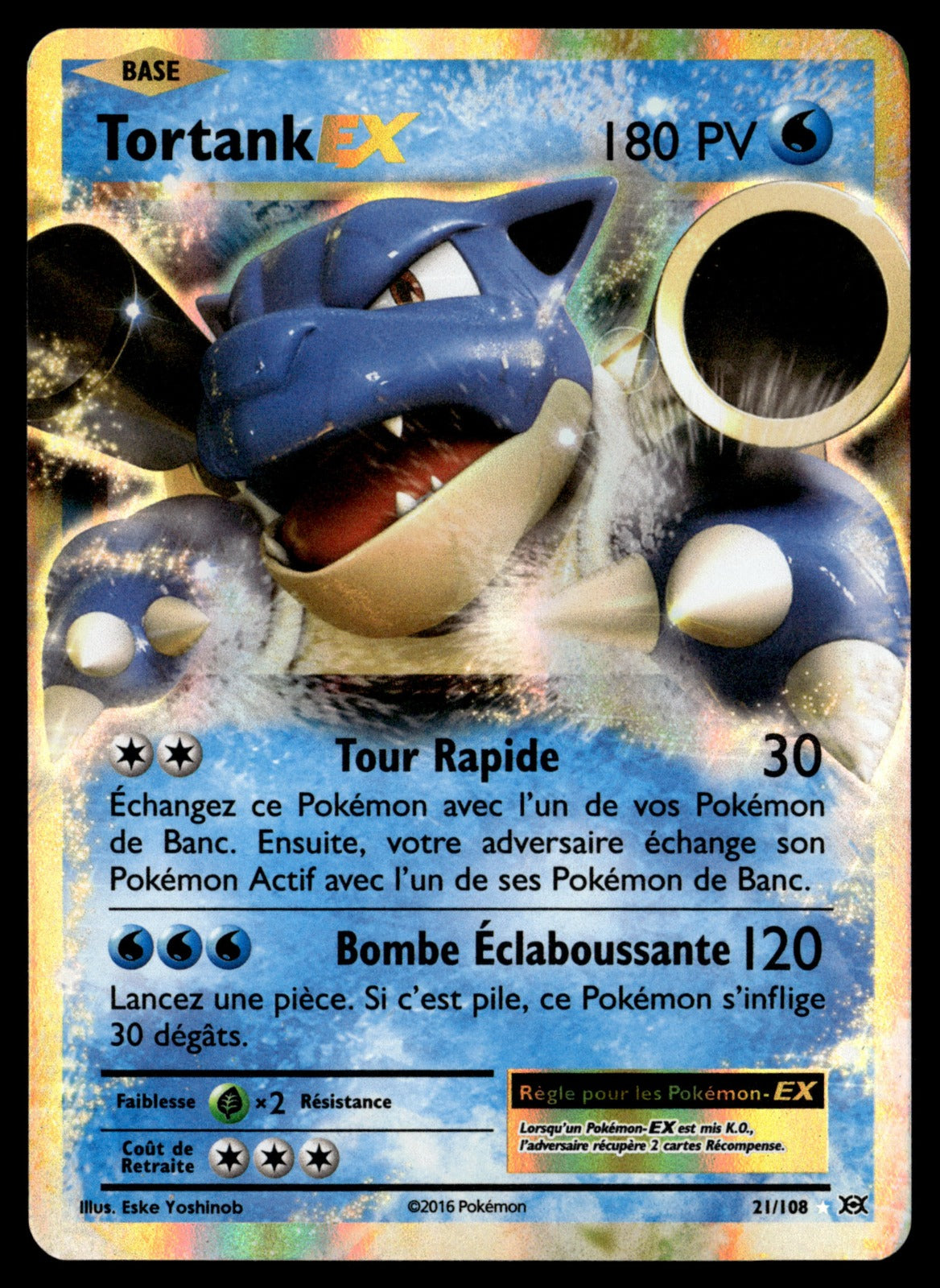 Tortank EX  Évolutions 21 TBE 