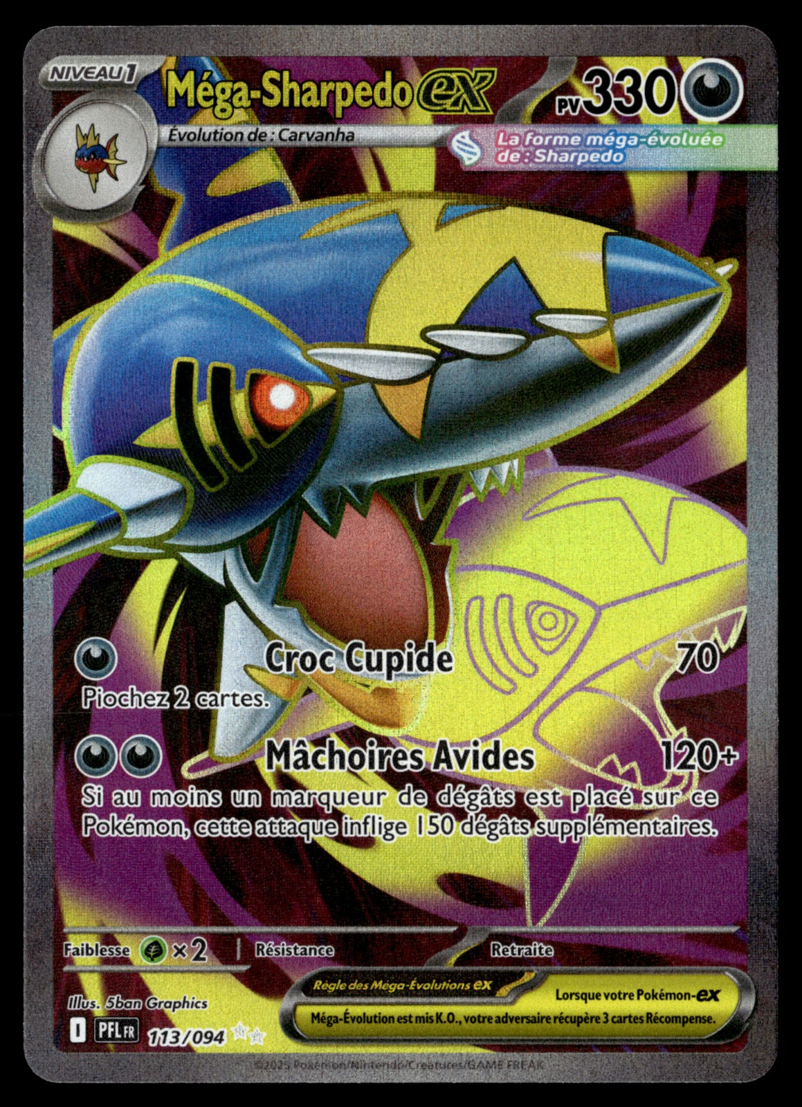 Méga-Sharpedo-ex 113/131 - NM
