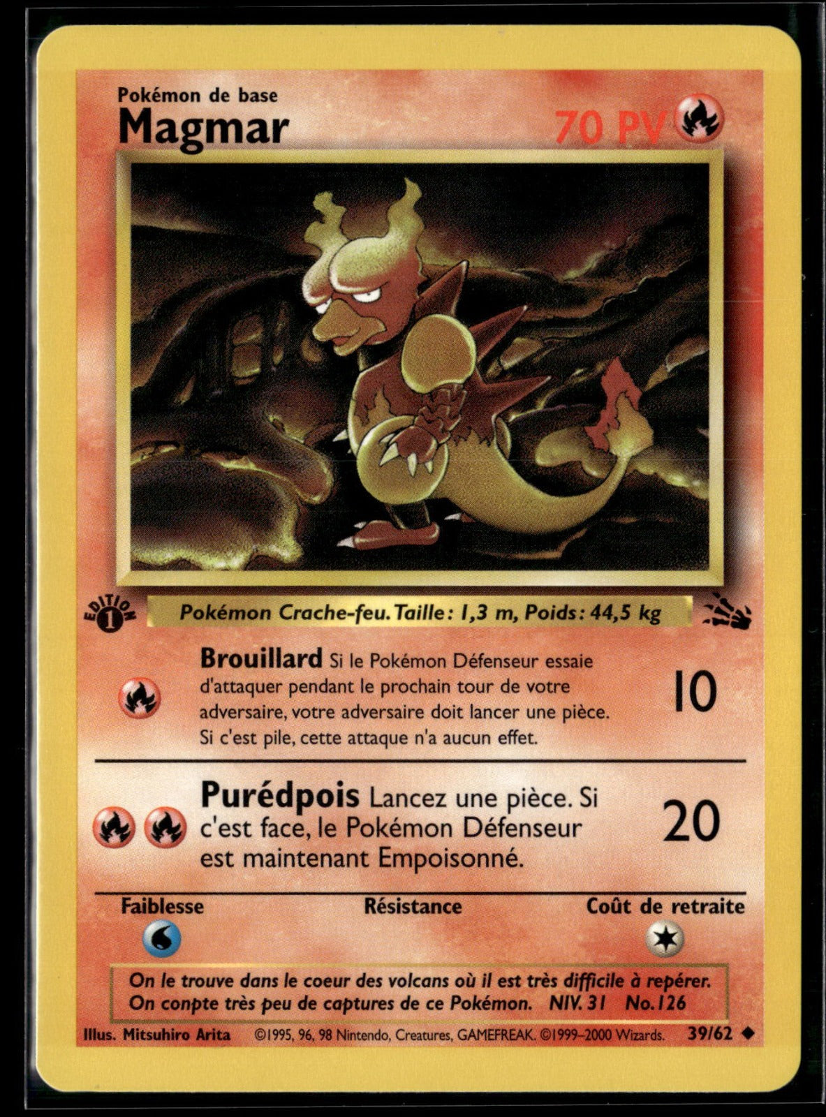 Magmar Peu Commune Fossile 39 NM
