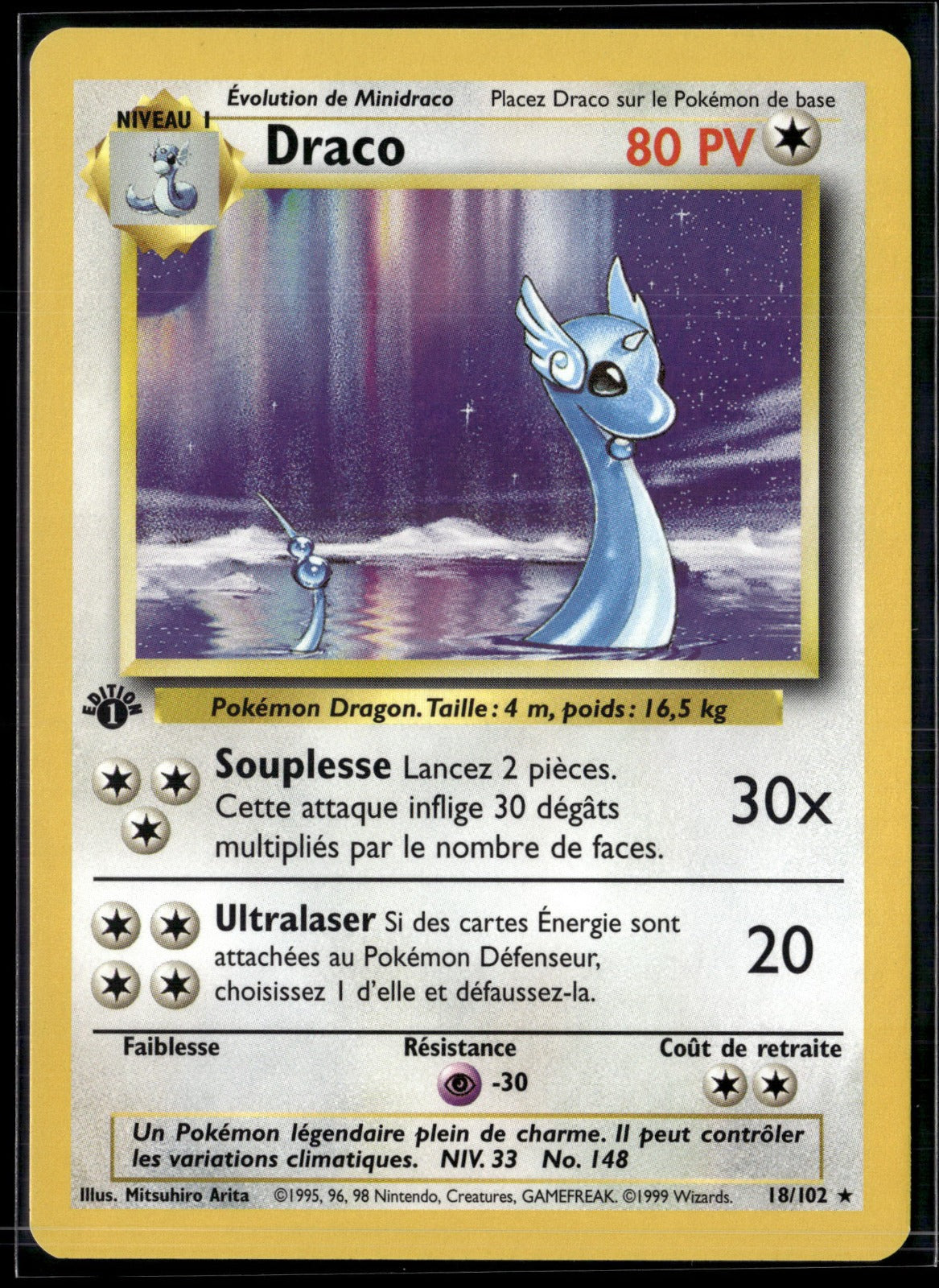 Draco Rare Set de Base 18 EXC
