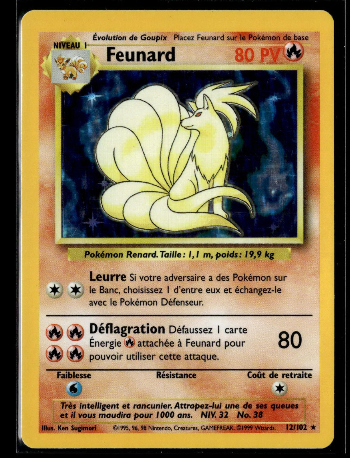 Feunard Rare Set de Base 12 EXC