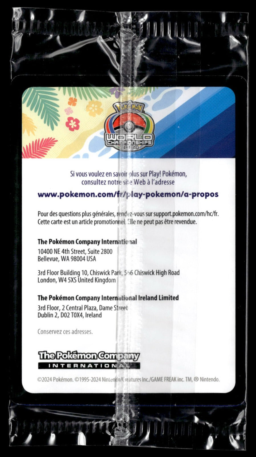 Pikachu - Promo Worlds 2024 (Back)