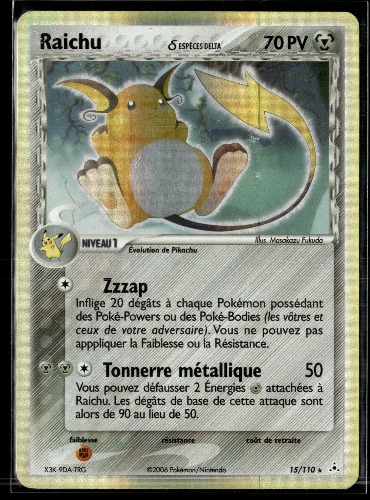 Raichu δ Rare EX Fantômes Holon 15 