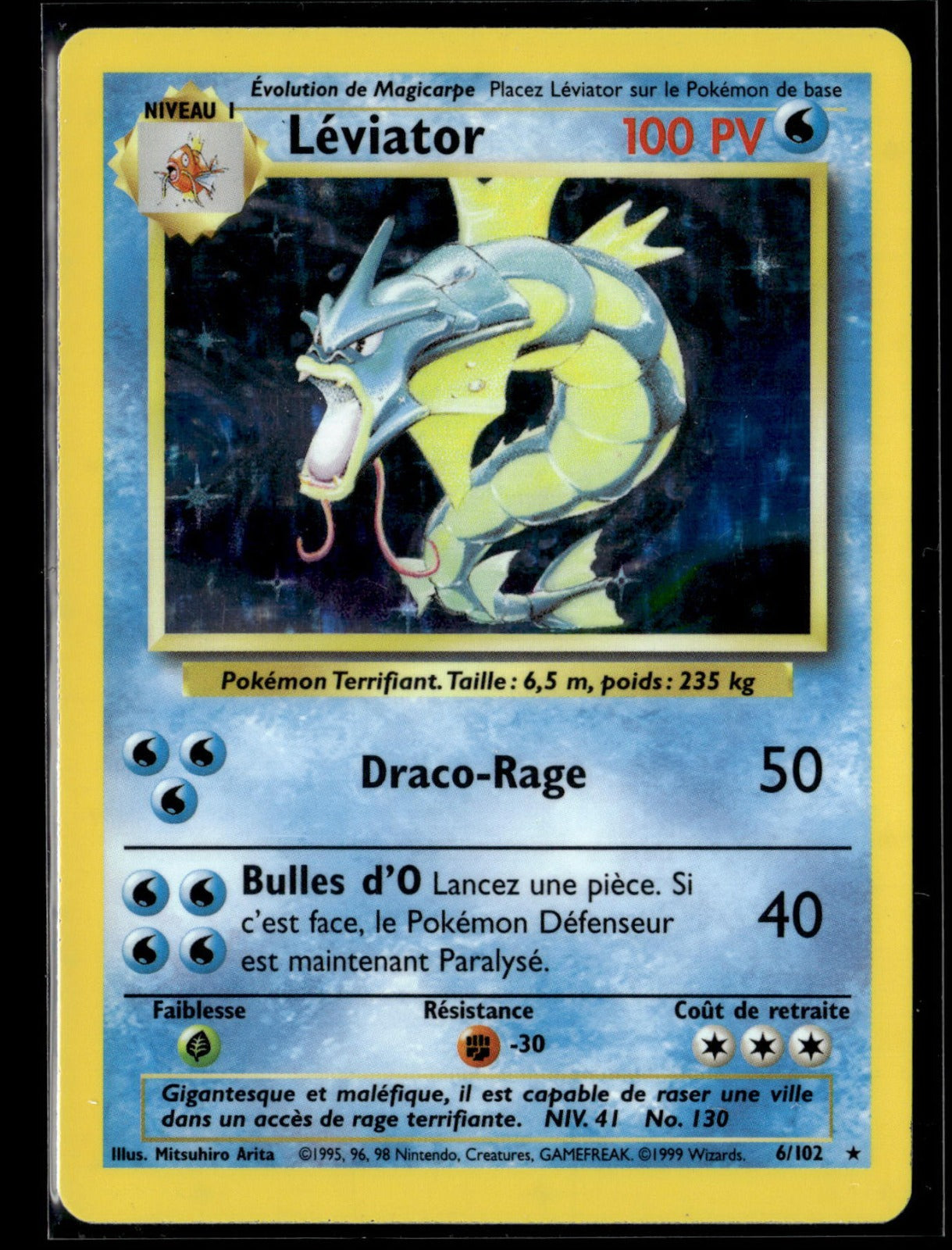 Léviator Rare Set de Base 6 EXC