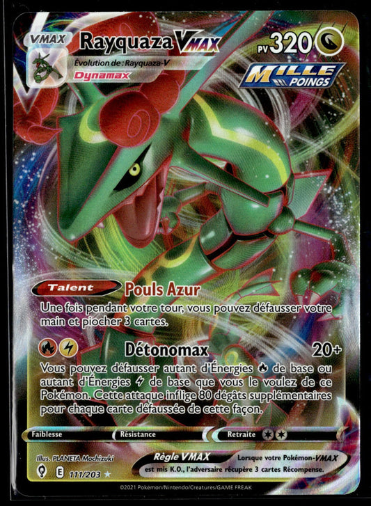 Rayquaza VMAX Holo Rare VMAX Évolution Céleste 111 NM