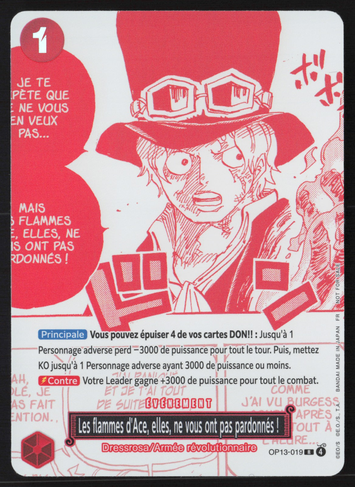 Les flammes d'Ace,elles, ne vous ont pas pardonnés ! OP13-019 - NM