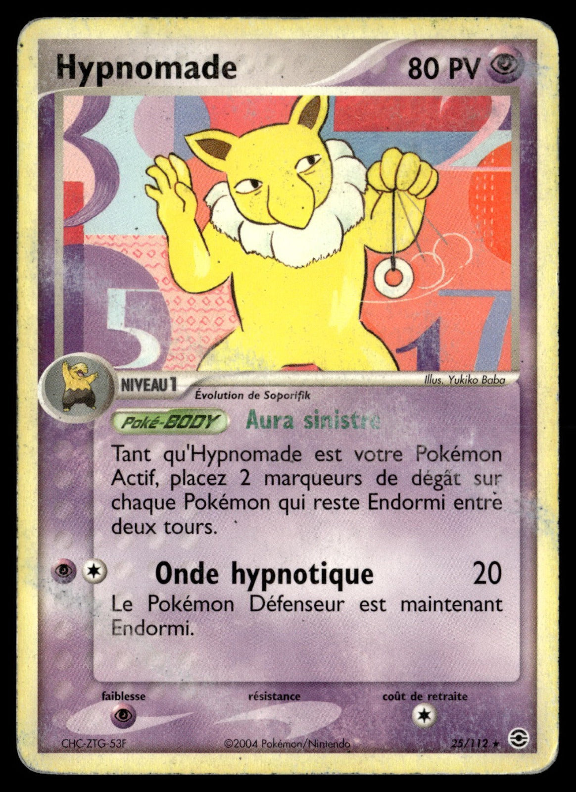 Hypnomade Rare EX Rouge Feu & Vert Feuille 25 HP