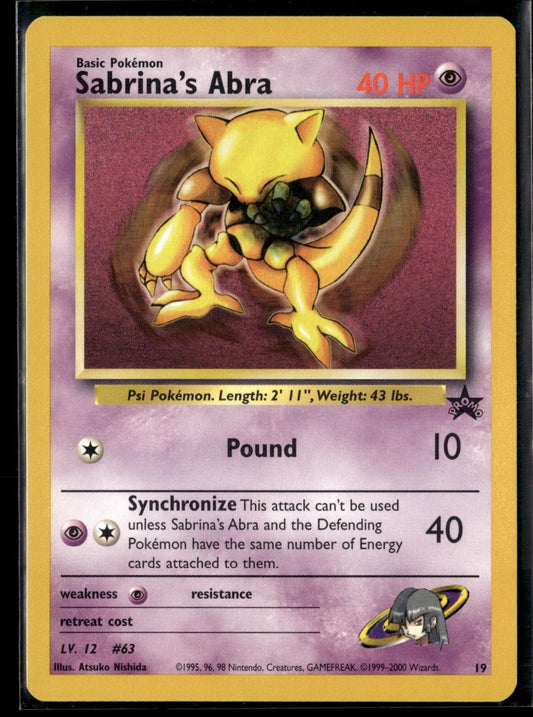 Sabrina's Abra Promo WoTC Promo 19/53 EXC