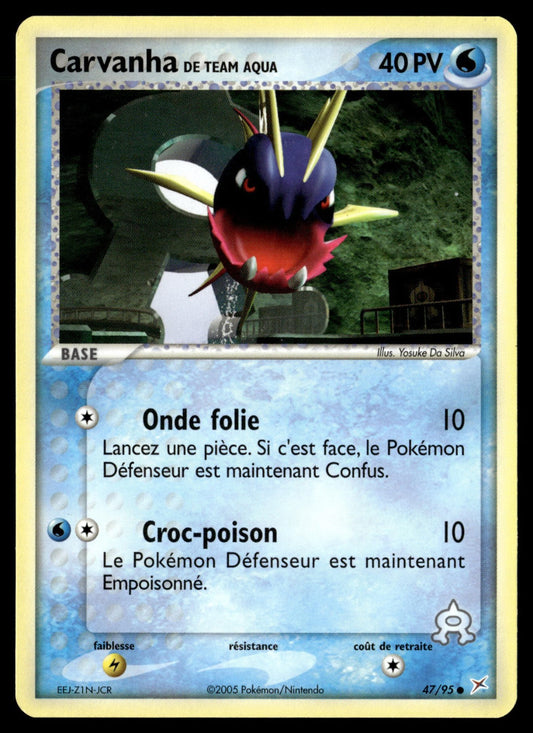 Carvanha de Team Aqua Commune EX Team Magma vs Team Aqua 47 NM